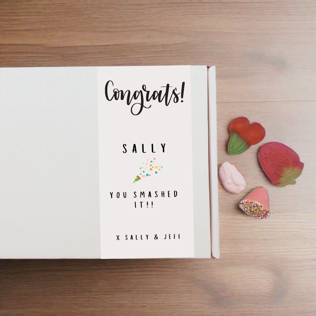 Congratulations Personalised Gift Box – letterboxsweets co